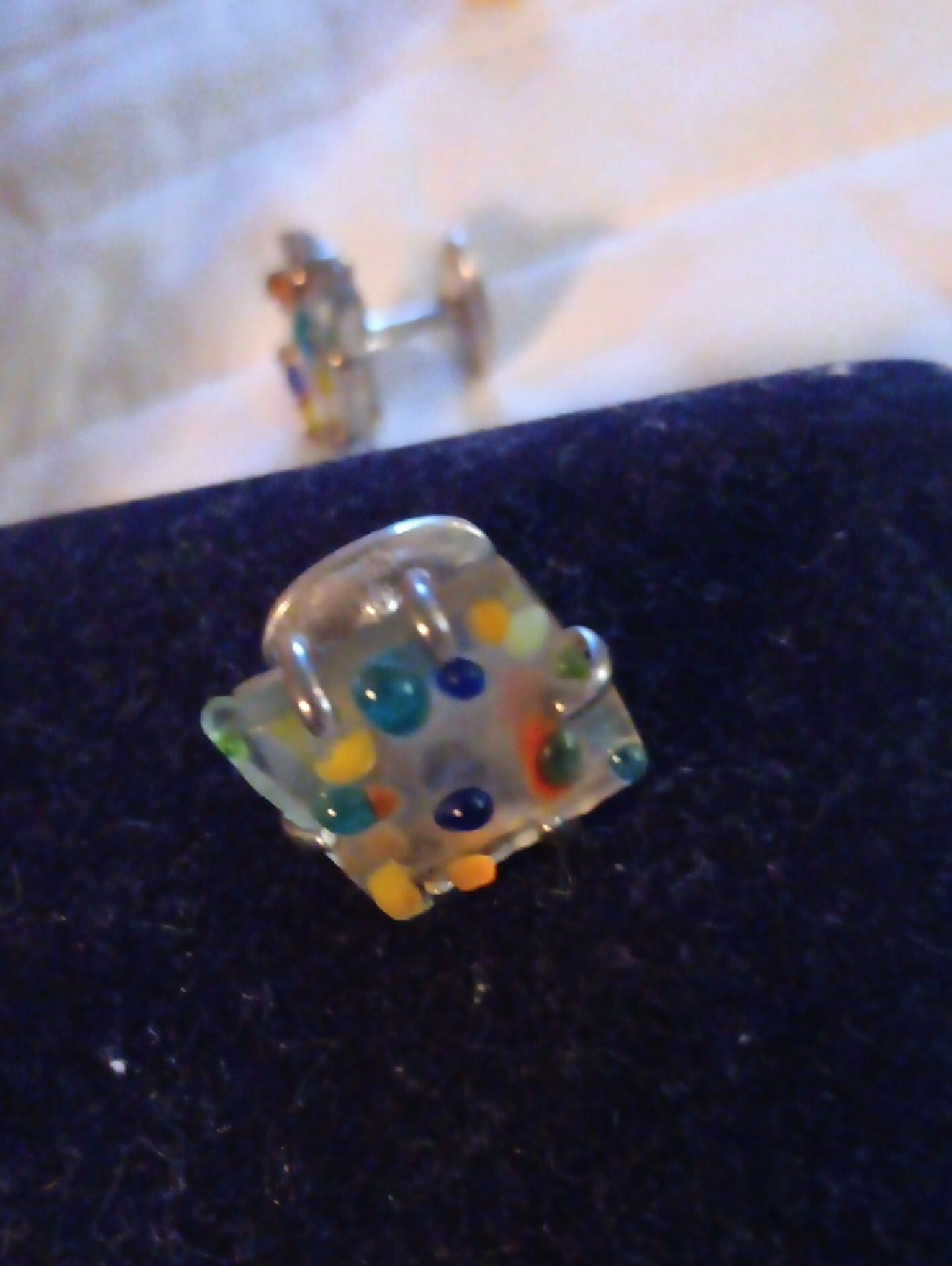 Mariquita Masterson  Multicolor Murano Glass Cufflings/Silver -  Jewelry Men/Wom